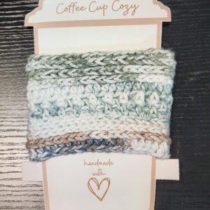 Crochet Coffee Cup Cozy - Fleck Natural - Medium