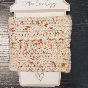 Crochet Coffee Cup Cozy - Multi Blue Sage - Medium